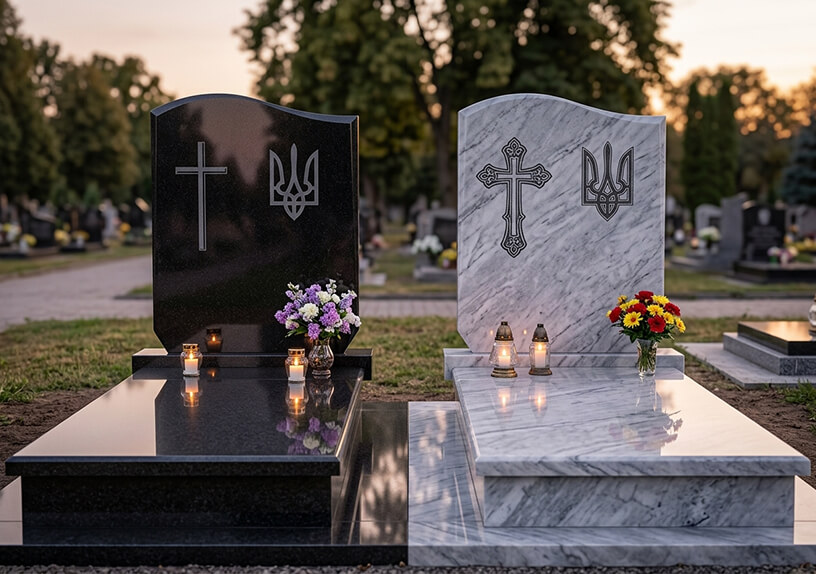 Надгробні плити з граніту та мармуру